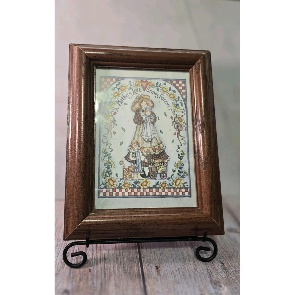 Cottagecore Country Picture In Wood Frame 